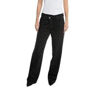 REPLAY Damen Jeans Zelmaa Tapered-Fit, Noir 098 (Schwarz), 25W / 32L