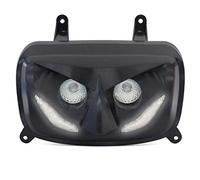 REPLAY Double Optique rr8 pour MBK 50 Booster 2004+-Yamaha 50 bws 2004+ Noir avec LEDs Blanches **