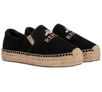 REPLAY Femme Nash Mark Semelle de Mocassin, 003 Noir, 38 EU
