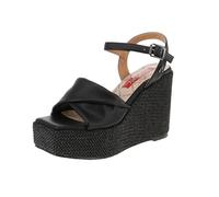Replay Femme Sandales Mollet cale, 003 Noir, 39 EU