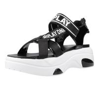 Replay Femme Wellow Sandale, 2197 Black White Black, 41 EU