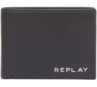 REPLAY Fm5160.000 Portefeuille En Hammered (Martelé) Cuir Noir Taille UK 6 - 12