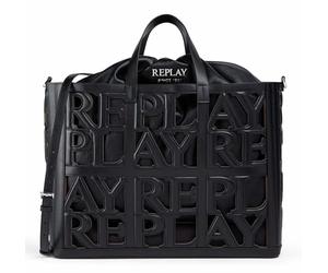 Replay Fw3837, Sac Femmes, X086 Black + Cambridge Brown, Taille Unique