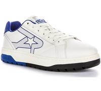 Replay Gemini Star Point Bas Cuir Hommes Trainer En Blanc Bleu EU 39-46