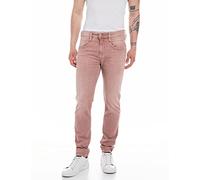 REPLAY Herren Jeans Anbass Slim-Fit, Brick Delavè 250 (Rosa), 33W / 32L