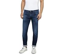 Replay Herren Jeans Anbass Slim-Fit Hyperflex Cloud mit Stretch, Bleu Foncé 007 (Blau), 32W / 34L