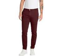 REPLAY Homme M9627 Zeumar Hyperchino Color Xlite Pantalon, Wine Red 058, 29W / 34L EU