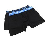 Replay Homme Sous-Vêtements S Noir Élastique Coton Stretch Boxers 2 Paquet