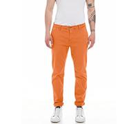 Replay Hommes Chino Benni Regular-Fit Hyperflex X-Lite mit Stretch, Sunset Orange 844 (Orange), 32W / 30L