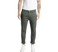 REPLAY Hommes Chino Zeumar Slim-Fit Hyperflex X-Lite mit Stretch, Vert (Vert Militaire 030-1), 34W / 32L