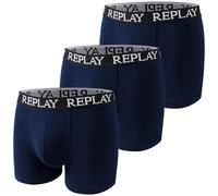 REPLAY I101102-004-N188 Boxer, avec Logo (3 pièces) Boxer Homme Blue Marine Taille L