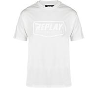 Replay Logo T-Shirt, blanc, taille XS pour homme