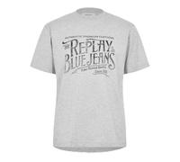 Replay M3042 T-Shirt, M08 Light Grey Melange, L Hommes