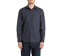 Replay M4148 Chemise, 010 Bleu/Bleu Clair, L Hommes