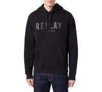 Replay M6717 Sweatshirt à Capuche, Noir (098), L Homme