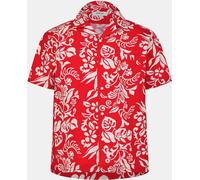 Replay Men's Hawaiian Short Sleeve Patterned Shirt Rouge M Male