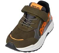 Replay Merak Jr-Lace Up Baskets pour garçon, 3116mil Vert Fluo Orange, 32 EU