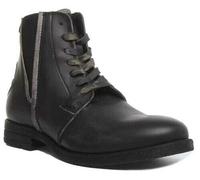 Replay Newkirk Hommes à Lacets Cuir Bottines en Pierre UK Taille 6 - 12