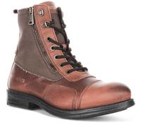 Replay Pack Biker Bottes En Cuir Pour Hommes À Lacets Marron EU 41-46