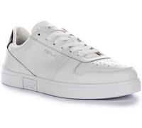 Replay Polys Court 3 Motif Ouvert Chaussure Homme Trainer Blanche Bleue EU 39-46