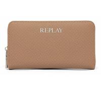 REPLAY portefeuille Zip Around Wallet Dirty Pale Beige + Black