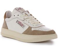 Replay Reload Suède Bloc Épais Bottes Cheville Hommes Baskets Beige UK 7-12
