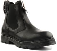 REPLAY Réserve Chelsea Cuir Épais Semelle Extérieure Bottes Hommes en Noir 7 -