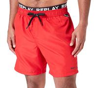 Replay Short de Bain Long avec Poche Homme, Imperial Red 663 (Rouge), M