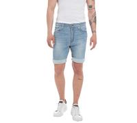 Replay Short en jean pour homme RBJ 901 Tapered-Fit mit Comfort Stretch, Bleu clair 010 (Blau), 33