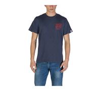 Replay - Short Sleeve Crew Neck TShirt - Homme - Tops - Bleu - Taille: L