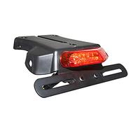 REPLAY Support de Plaque-bavette avec feu AR 50 a Boite-Moto a LEDs Rouge avec Support de Plaque Noir -Homologue ce-
