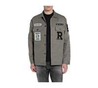 Replay - Surchemise avec Écusson et Logo - Homme - Chemises - Vert - Taille: L