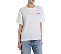 Replay T-Shirt à Manches Courtes pour Femme 011 Blanc cassé (Blanc), XL