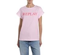 Replay T-Shirt à Manches Courtes pour Femme 369 Flamant Rose (Rose), S