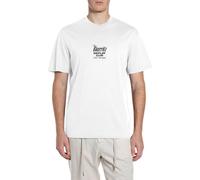 Replay T-Shirt à Manches Courtes pour Homme avec imprimé dans Le Dos, Blanc Naturel 011 (Blanc), Taille L
