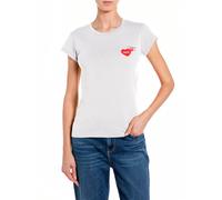 Replay T-Shirt à Manches Courtes pour Femme 011 Blanc cassé (Blanc), XL