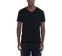 Replay T-Shirt Basique pour Homme, Coupe Droite, col en V, Noir (098), S