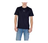 Replay - T-shirt Imprimé à Col Rond et Manches Courtes - Homme - Tops - Bleu - Taille: L