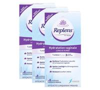 Replens Gel Vaginal 8 unidoses Sans Hormone - Lot de 3