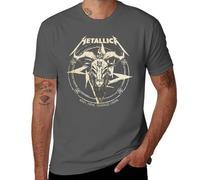 Replica Thrash Metal Band Logo T-Shirt Mixte Tee, Vintage Rock Graphic Concert Shirt, Style gris foncé, 4XL