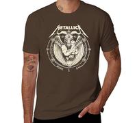 Replica Thrash Metal Band Logo T-Shirt Unisexe Graphic Tee Vintage Rock Concert Shirt, Style café foncé, 5XL
