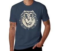 Replica Thrash Metal Band Logo T-Shirt Unisexe Graphic Tee Vintage Rock Concert Shirt, Style marine, 4XL