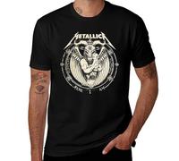 Replica Thrash Metal Band Logo T-Shirt Unisexe Graphic Tee Vintage Rock Concert Shirt, Style noir, L