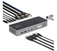 StarTech Station d'accueil USB-C Triple écran – pour PC portable 140W – HDMI 4K 60 Hz ou DisplayPort