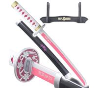 REPLIKSWORD Mini Katana en Bois Lame en Bois Katana Kanao Tsuyuri Epee en Bois Sabre - 45cm + Presentoir Inclus