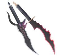 REPLIKSWORD Pack 2 Dagues Solo Leveling en Bois Sung Jinwoo Epee en Bois Couteau Cosplay Decoration - Lame Decoration