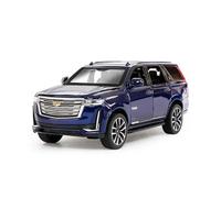Réplique À L'échelle 1:32 pour Véhicule Tout-Terrain Cadillac Escalade Modèle De Voiture en Alliage Métal Moulé sous Pression Son Lumière Pull Back Collection Jouet Cadeaux Jouets Non RC(Bleu)