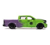 Jada Voiture miniature Marvel 1/24 Ram 1500 Hollywood Rides 2014 avec figurine Hulk Vert/Violet