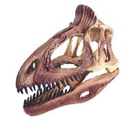 Réplique de crâne de dinosaure en résine pour décoration d'aquarium - Modèle de tête de mort en forme d'os pour la maison, le bureau