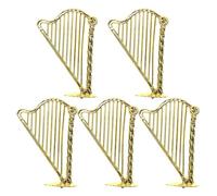 Réplique de harpe miniature - ABS standard 7,5 x 5 cm | Modèle de mini harpe, maison de avec exposition, collection d'accent festif, instrument Härp | Étagère de bureau pour maison de